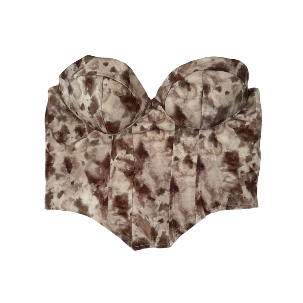 Tie Dye Denim Bustier